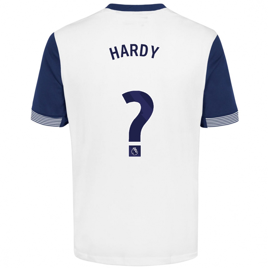 Kids Football Malachi Hardy #0 White Blue Home Jersey 2024/25 T-Shirt Nz