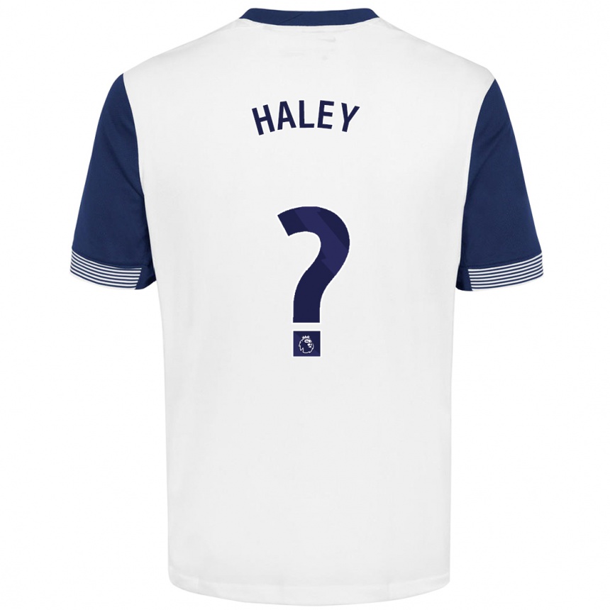 Kids Football Micah Haley #0 White Blue Home Jersey 2024/25 T-Shirt Nz