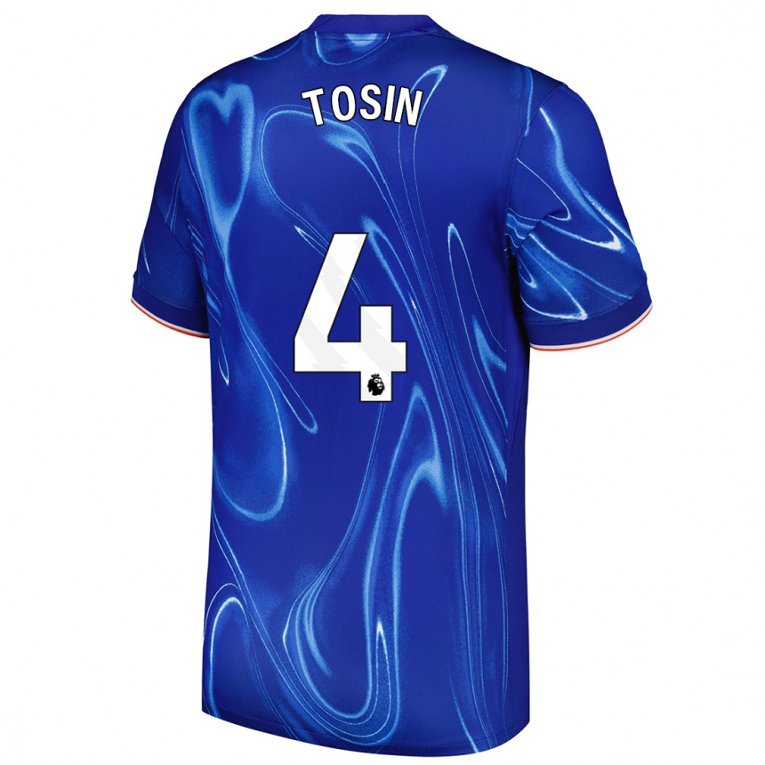 Kids Football Tosin Adarabioyo #4 Blue White Home Jersey 2024/25 T-Shirt Nz