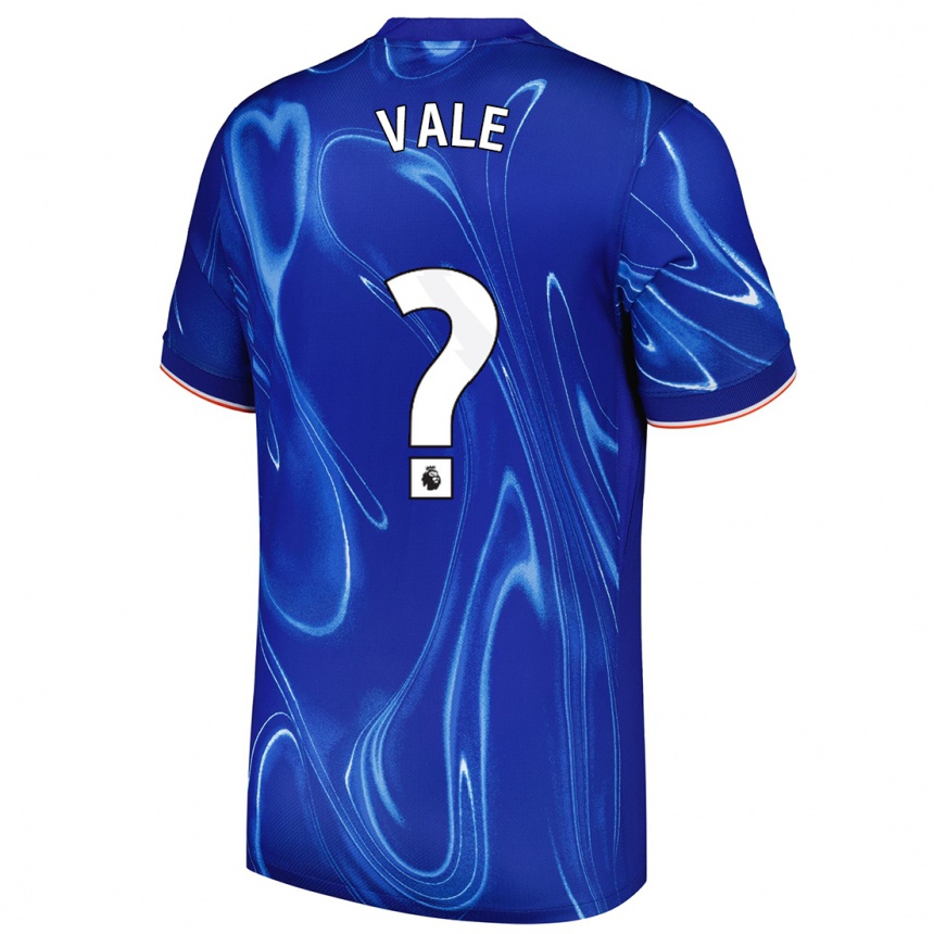 Kids Football Harvey Vale #0 Blue White Home Jersey 2024/25 T-Shirt Nz