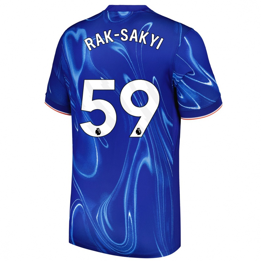 Kids Football Sam Rak-Sakyi #59 Blue White Home Jersey 2024/25 T-Shirt Nz