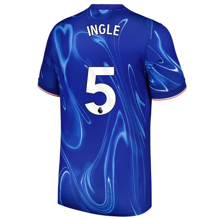 Kids Football Sophie Ingle #5 Blue White Home Jersey 2024/25 T-Shirt Nz