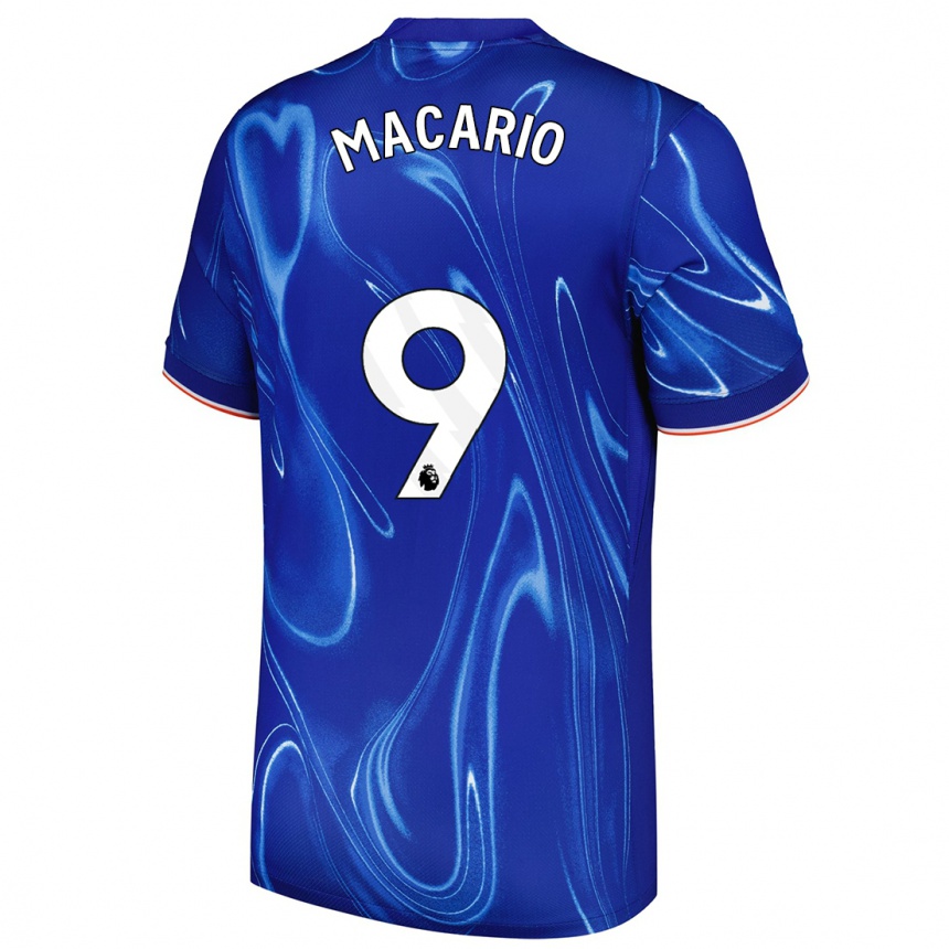 Kids Football Catarina Macario #9 Blue White Home Jersey 2024/25 T-Shirt Nz