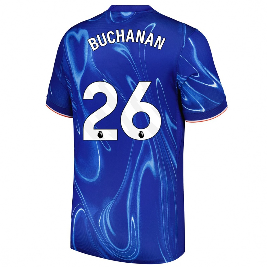 Kids Football Kadeisha Buchanan #26 Blue White Home Jersey 2024/25 T-Shirt Nz