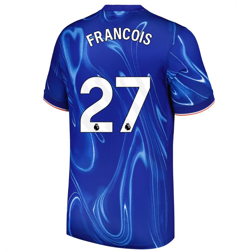 Kids Football Oriane Jean-François #27 Blue White Home Jersey 2024/25 T-Shirt Nz