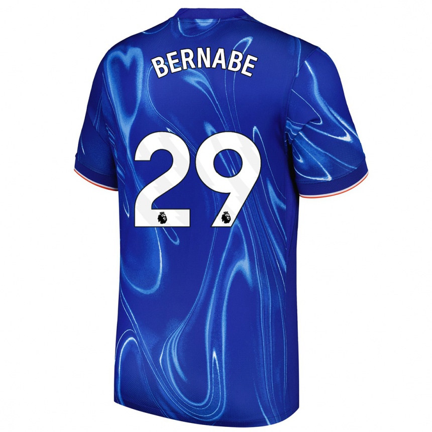 Kids Football Alejandra Bernabé #29 Blue White Home Jersey 2024/25 T-Shirt Nz