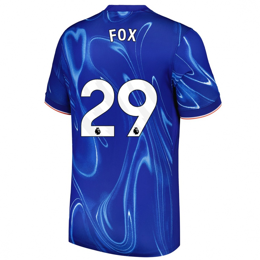 Kids Football Jorja Fox #29 Blue White Home Jersey 2024/25 T-Shirt Nz