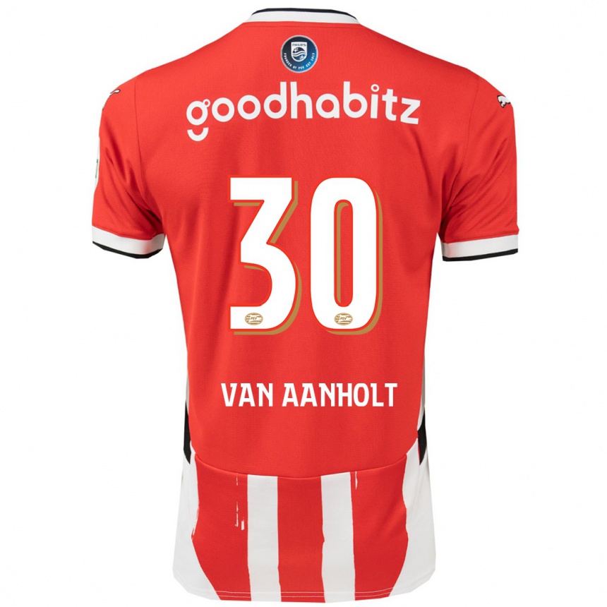 Kids Football Patrick Van Aanholt #30 Red White Home Jersey 2024/25 T-Shirt Nz