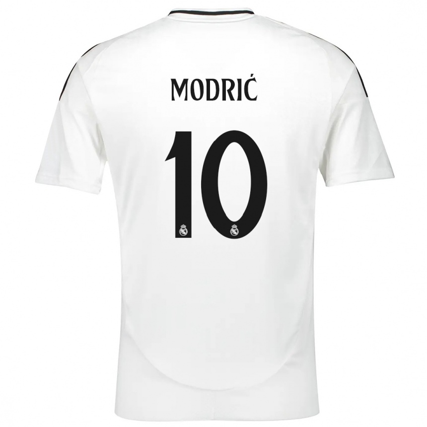 Kids Football Luka Modric #10 White Home Jersey 2024/25 T-Shirt Nz