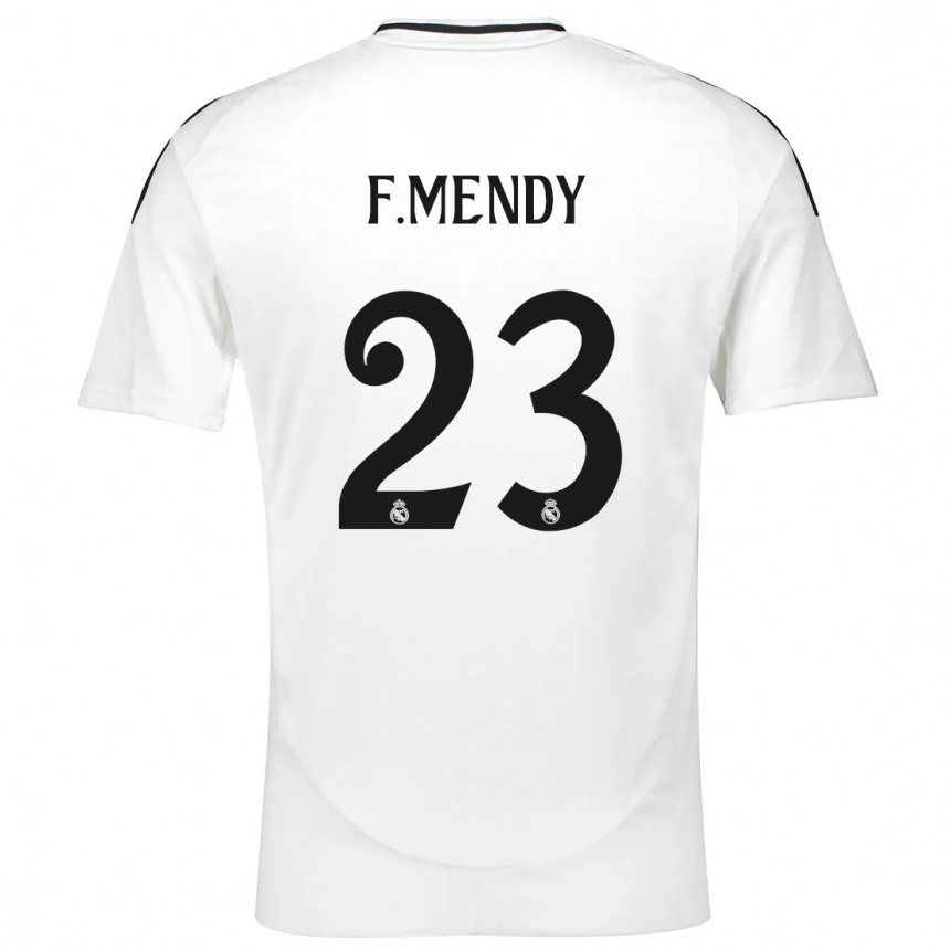 Kids Football Ferland Mendy #23 White Home Jersey 2024/25 T-Shirt Nz