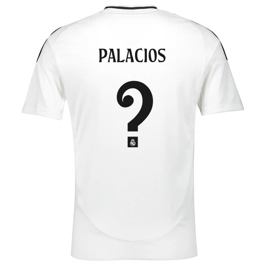 Kids Football Cesar Palacios #0 White Home Jersey 2024/25 T-Shirt Nz