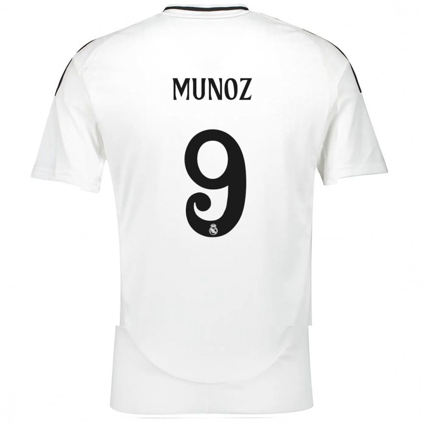 Kids Football Victor Munoz #9 White Home Jersey 2024/25 T-Shirt Nz