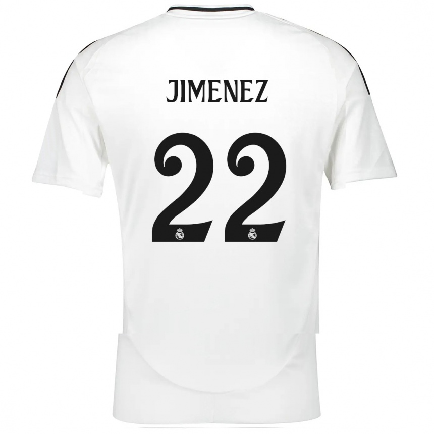 Kids Football David Jimenez #22 White Home Jersey 2024/25 T-Shirt Nz