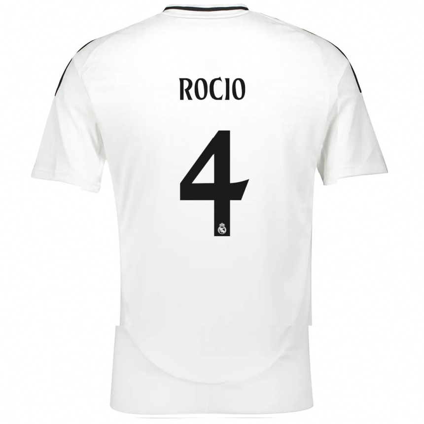 Kids Football Rocio Galvez #4 White Home Jersey 2024/25 T-Shirt Nz