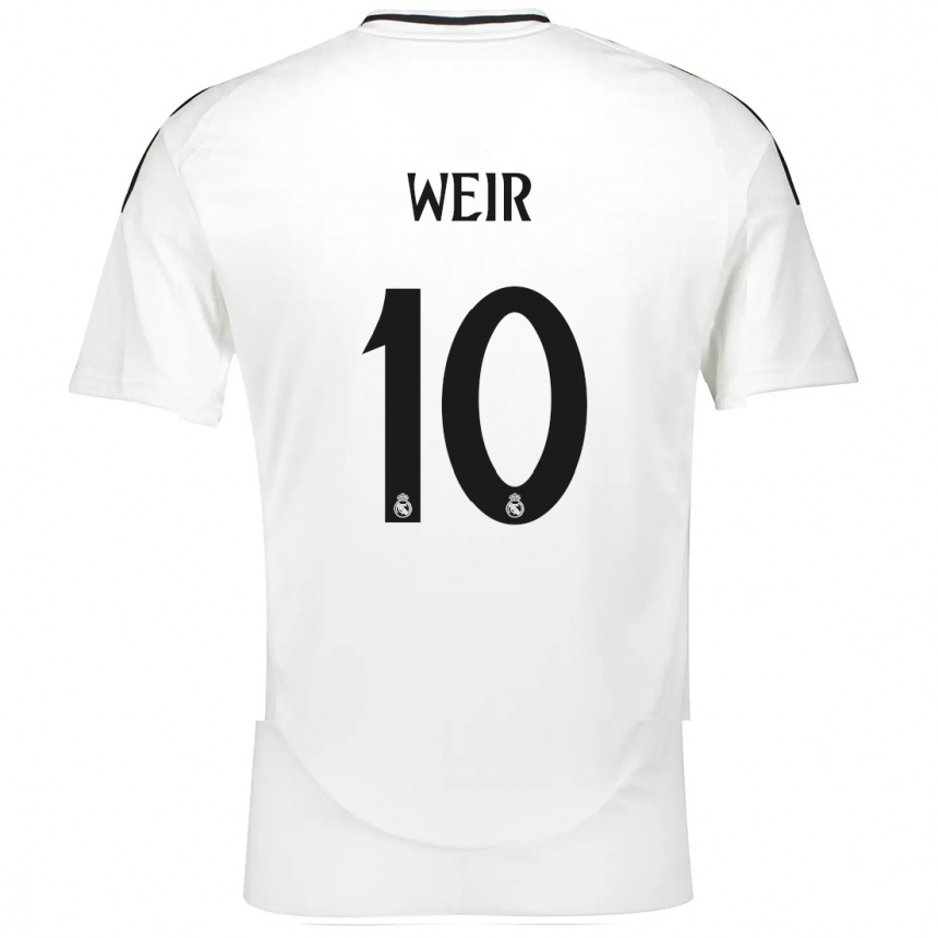 Kids Football Caroline Weir #10 White Home Jersey 2024/25 T-Shirt Nz