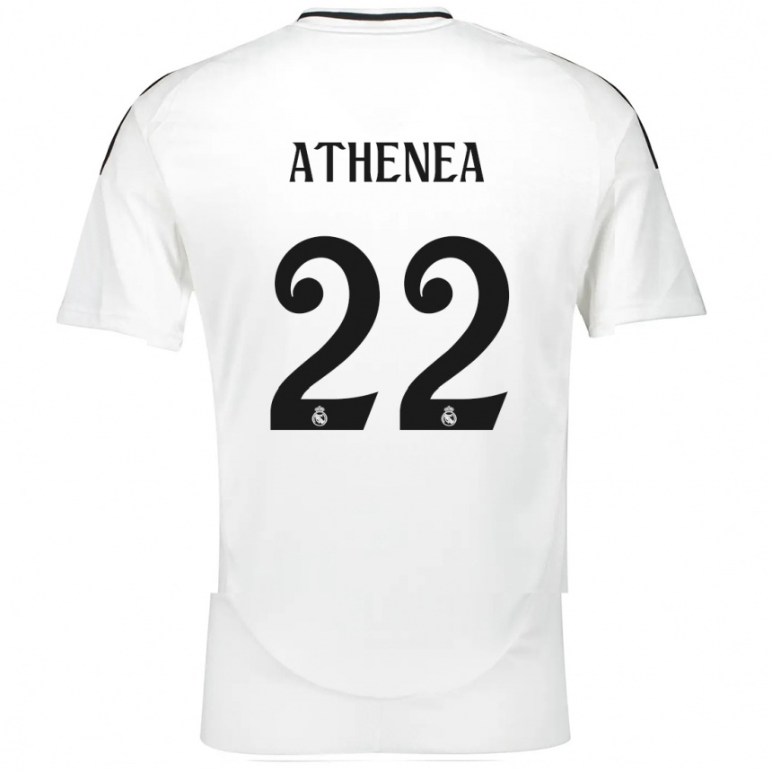 Kids Football Athenea Del Castillo #22 White Home Jersey 2024/25 T-Shirt Nz