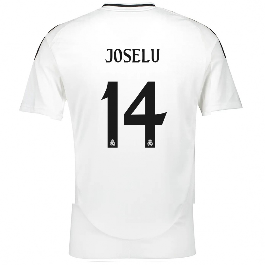 Kids Football Joselu #14 White Home Jersey 2024/25 T-Shirt Nz