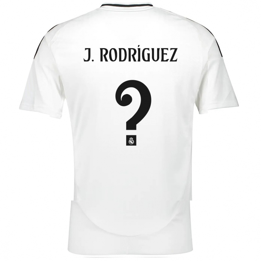 Kids Football Juan Rodríguez #0 White Home Jersey 2024/25 T-Shirt Nz