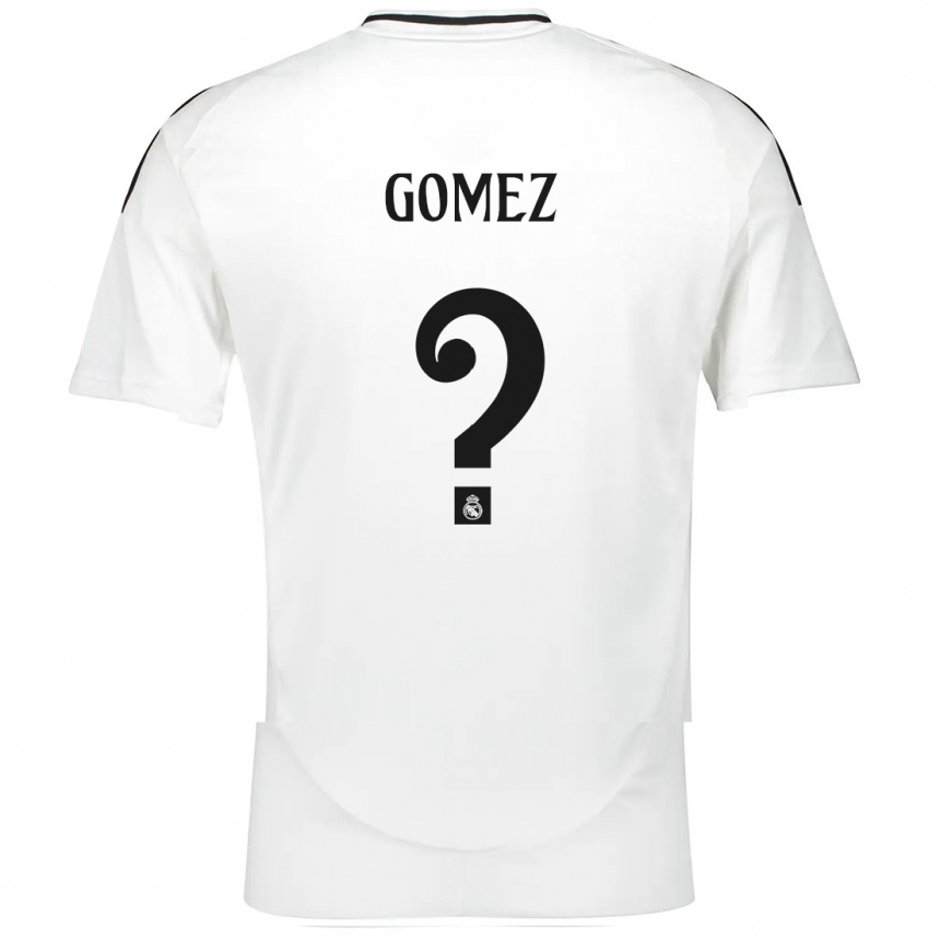 Kids Football Eric Gomez #0 White Home Jersey 2024/25 T-Shirt Nz