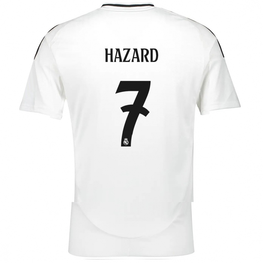 Kids Football Eden Hazard #7 White Home Jersey 2024/25 T-Shirt Nz