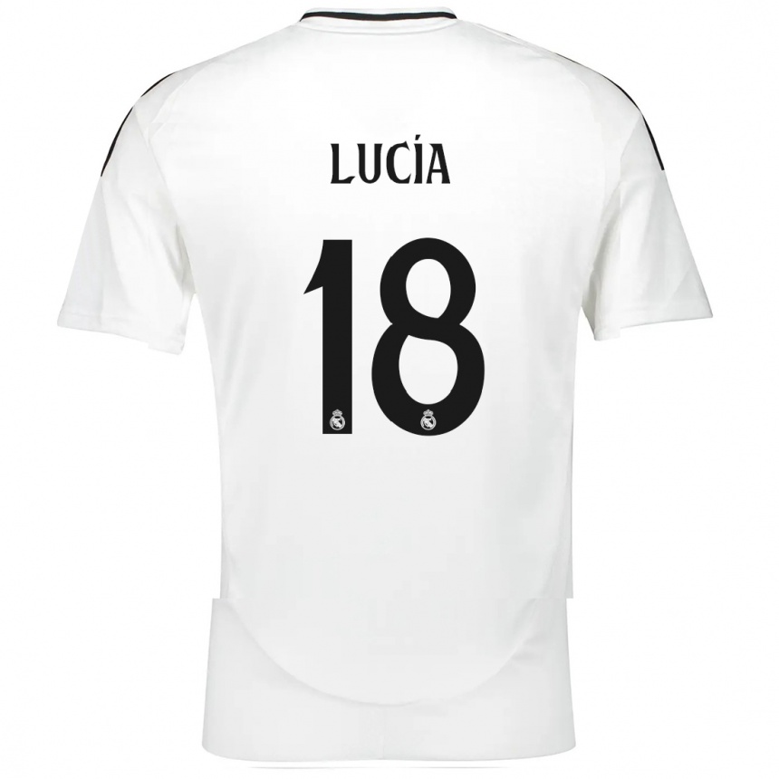 Kids Football Lucia Rodriguez #18 White Home Jersey 2024/25 T-Shirt Nz