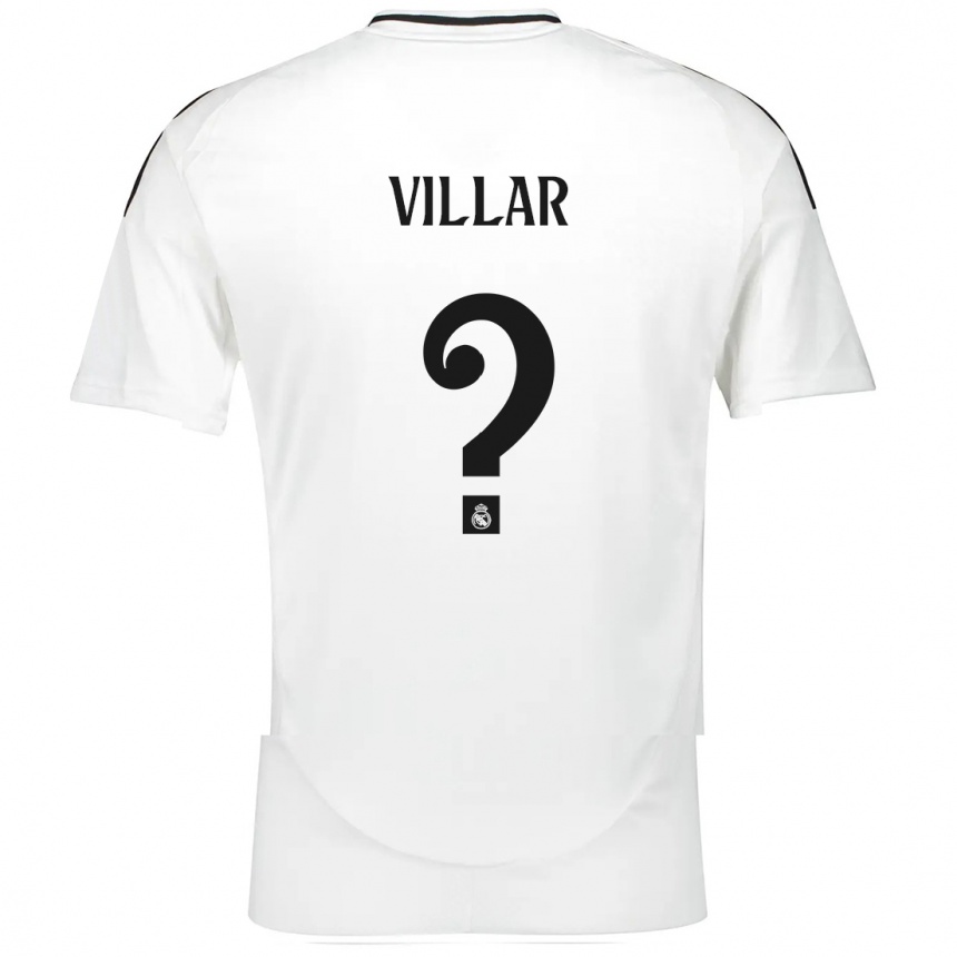 Kids Football Javi Villar #0 White Home Jersey 2024/25 T-Shirt Nz