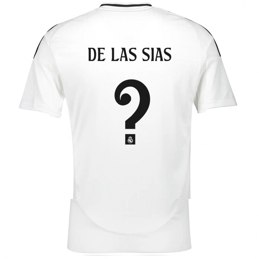 Kids Football Marcos De Las Sias #0 White Home Jersey 2024/25 T-Shirt Nz