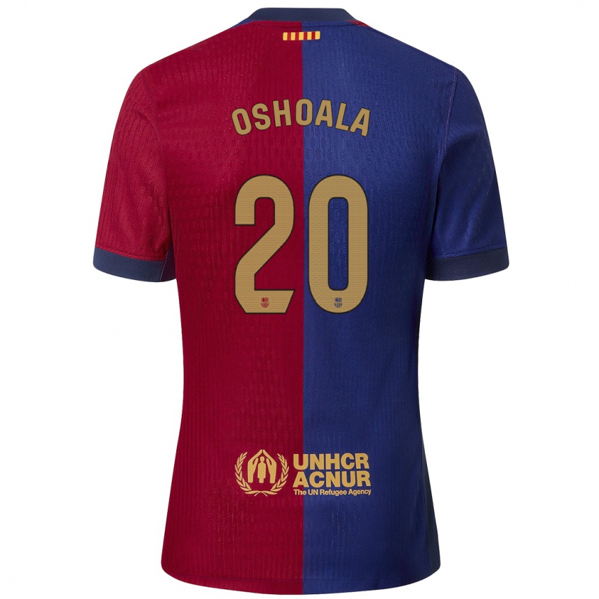 Kids Football Asisat Oshoala #20 Blue Red Home Jersey 2024/25 T-Shirt Nz