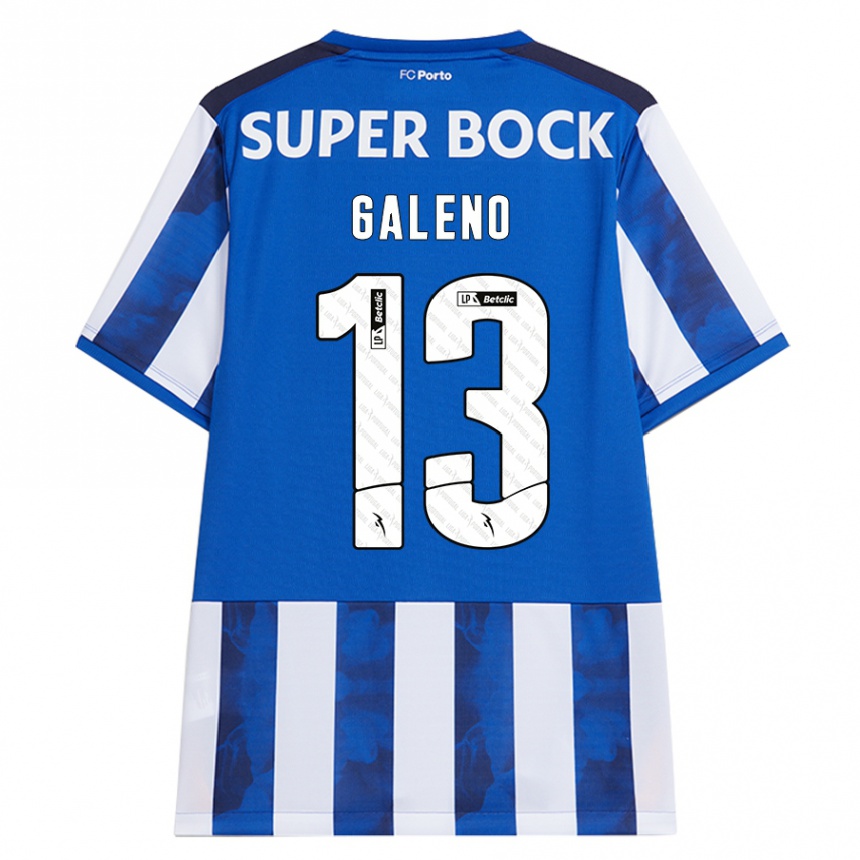 Kids Football Galeno #13 Blue White Home Jersey 2024/25 T-Shirt Nz