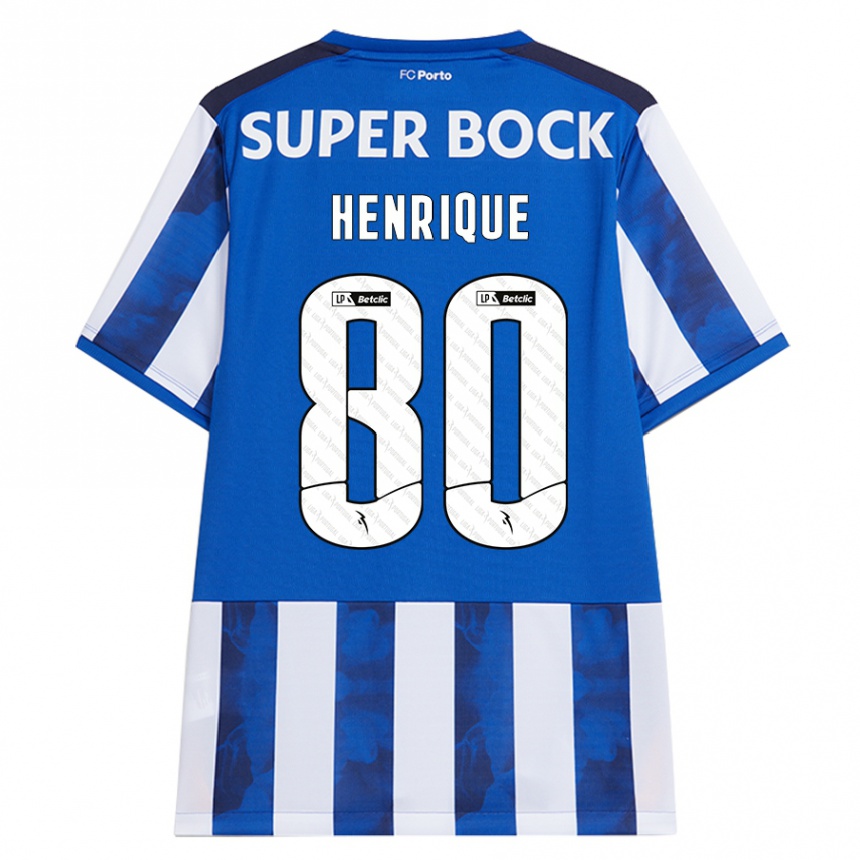 Kids Football Kaio Henrique #80 Blue White Home Jersey 2024/25 T-Shirt Nz