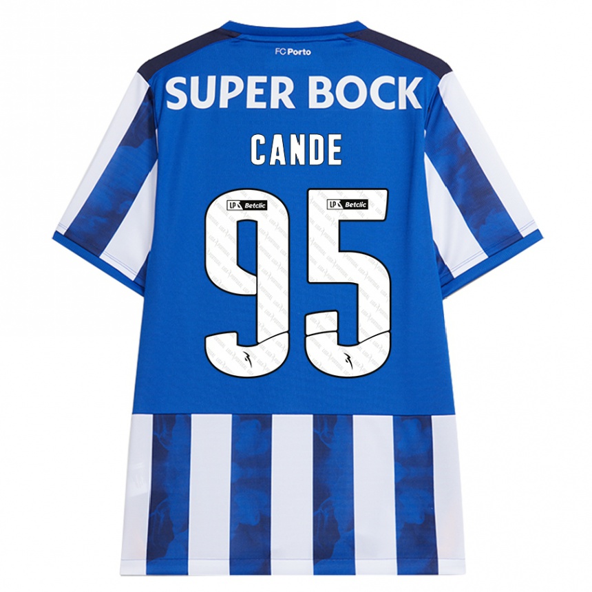 Kids Football Anhá Cande #95 Blue White Home Jersey 2024/25 T-Shirt Nz