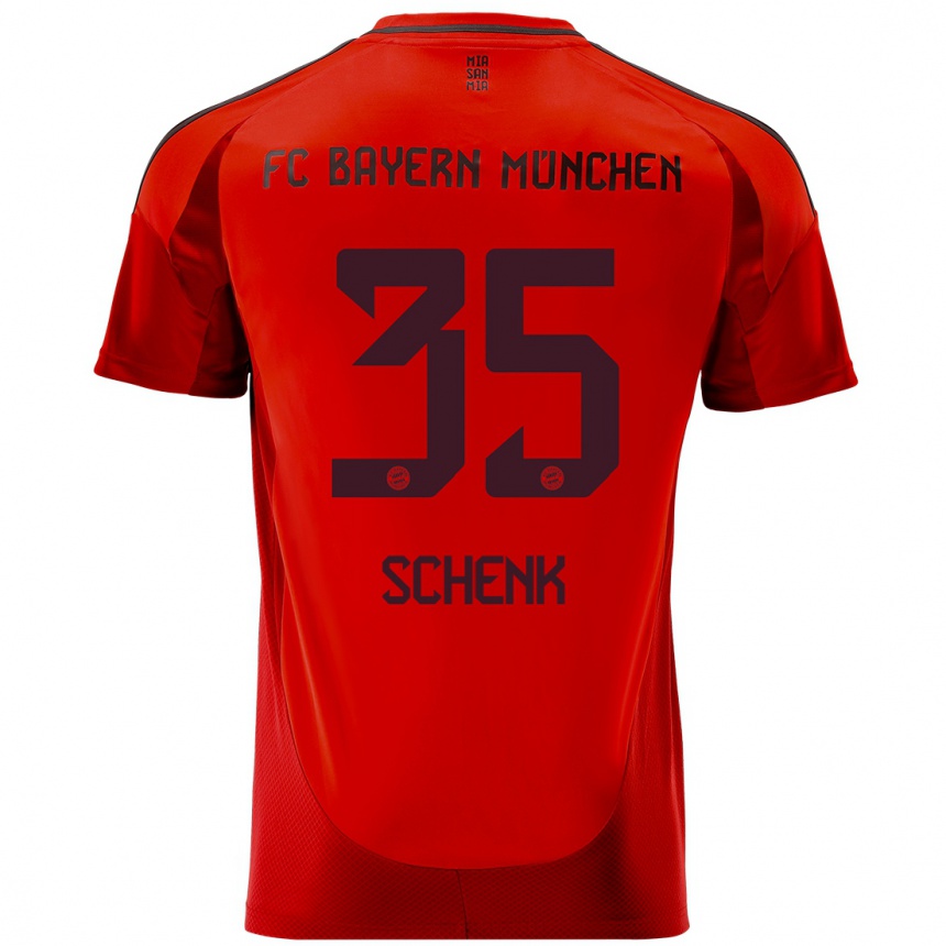 Kids Football Johannes Schenk #35 Red Home Jersey 2024/25 T-Shirt Nz