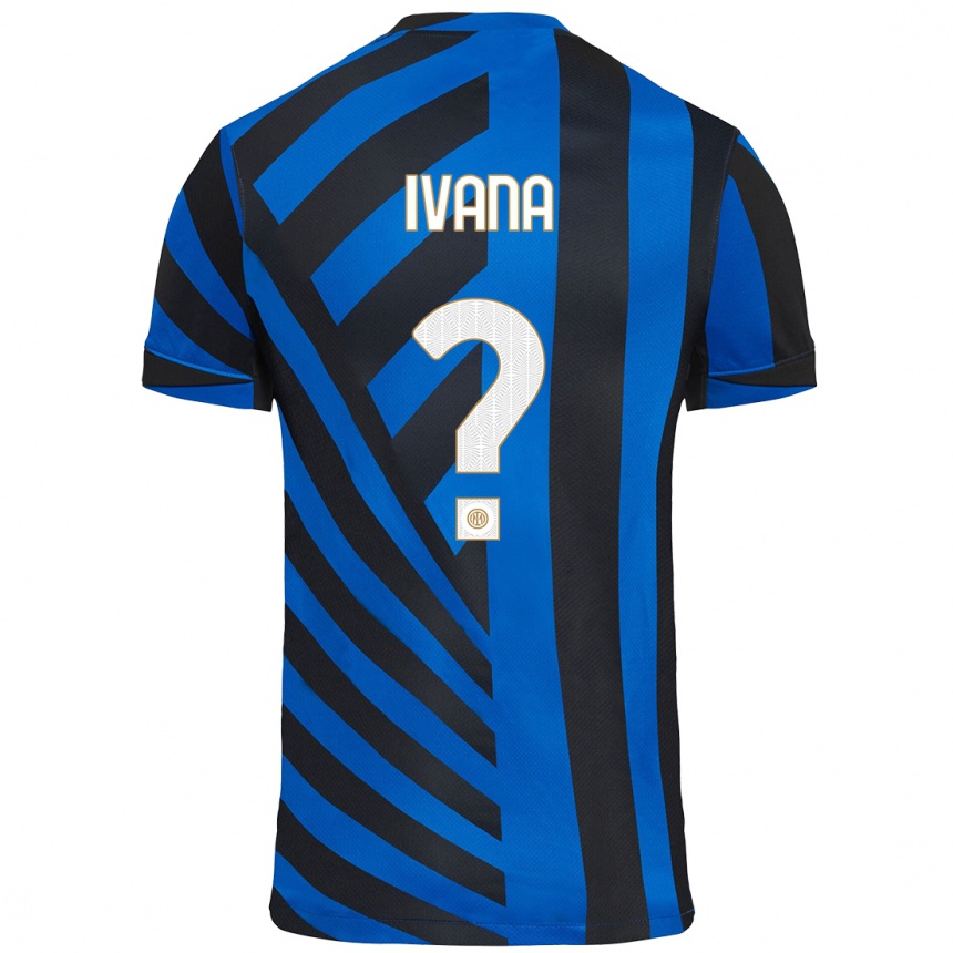 Kids Football Ivana Andrés #0 Blue Black Home Jersey 2024/25 T-Shirt Nz