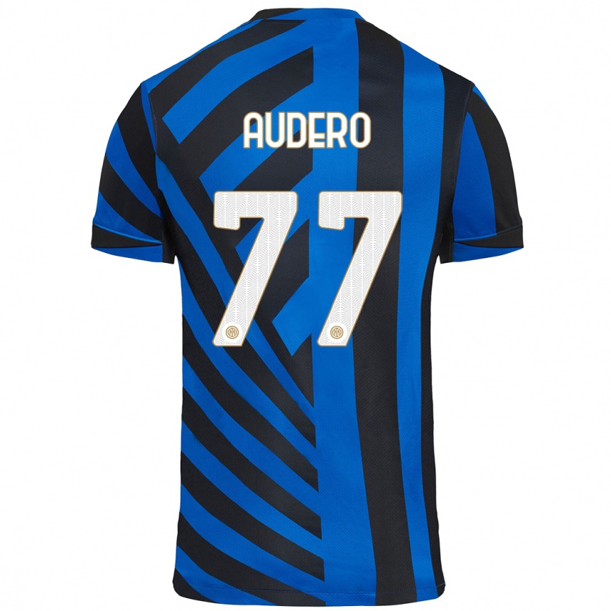 Kids Football Emil Audero #77 Blue Black Home Jersey 2024/25 T-Shirt Nz