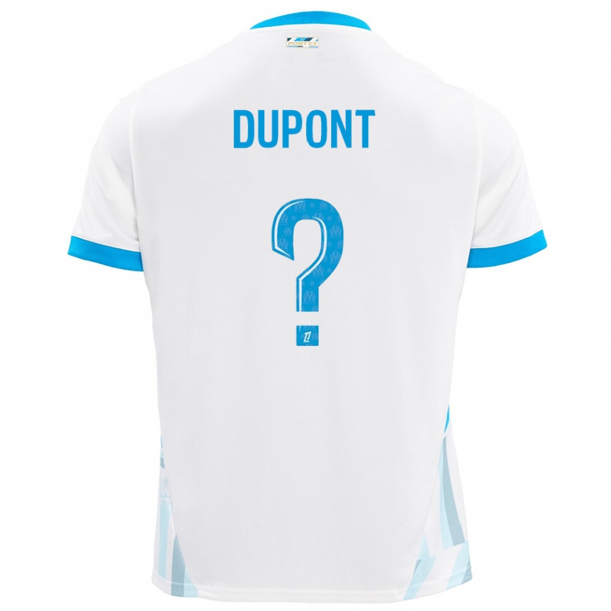 Kids Football Hugo Dupont #0 White Sky Blue Home Jersey 2024/25 T-Shirt Nz