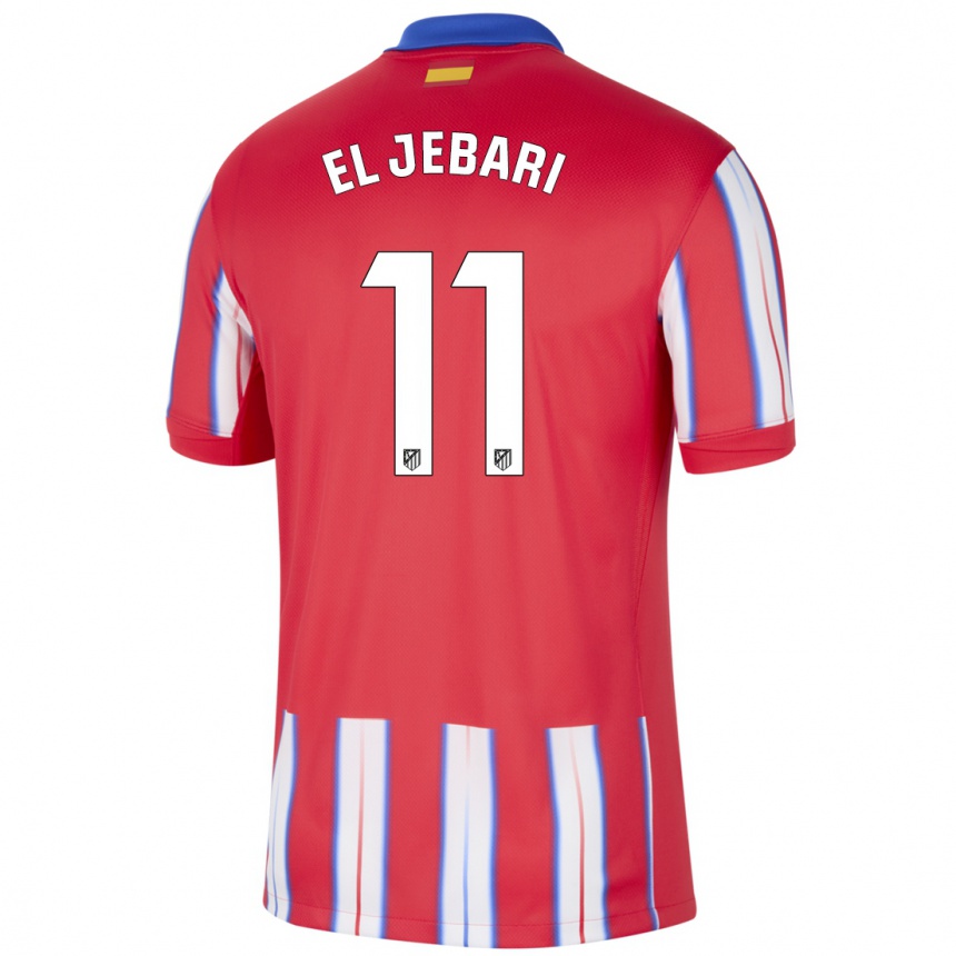 Kids Football Salim El Jebari #11 Red White Blue Home Jersey 2024/25 T-Shirt Nz