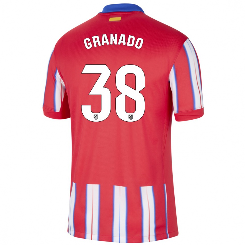 Kids Football Adrian Granado #38 Red White Blue Home Jersey 2024/25 T-Shirt Nz