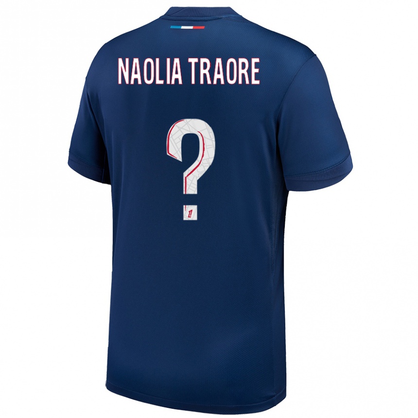 Kids Football Naolia Traore #0 Navy Blue White Home Jersey 2024/25 T-Shirt Nz