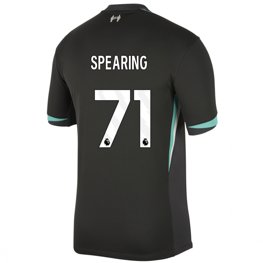 Kids Football Jay Spearing #71 Black Anthracite White Away Jersey 2024/25 T-Shirt Nz