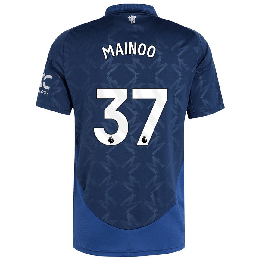 Kids Football Kobbie Mainoo #37 Indigo Away Jersey 2024/25 T-Shirt Nz