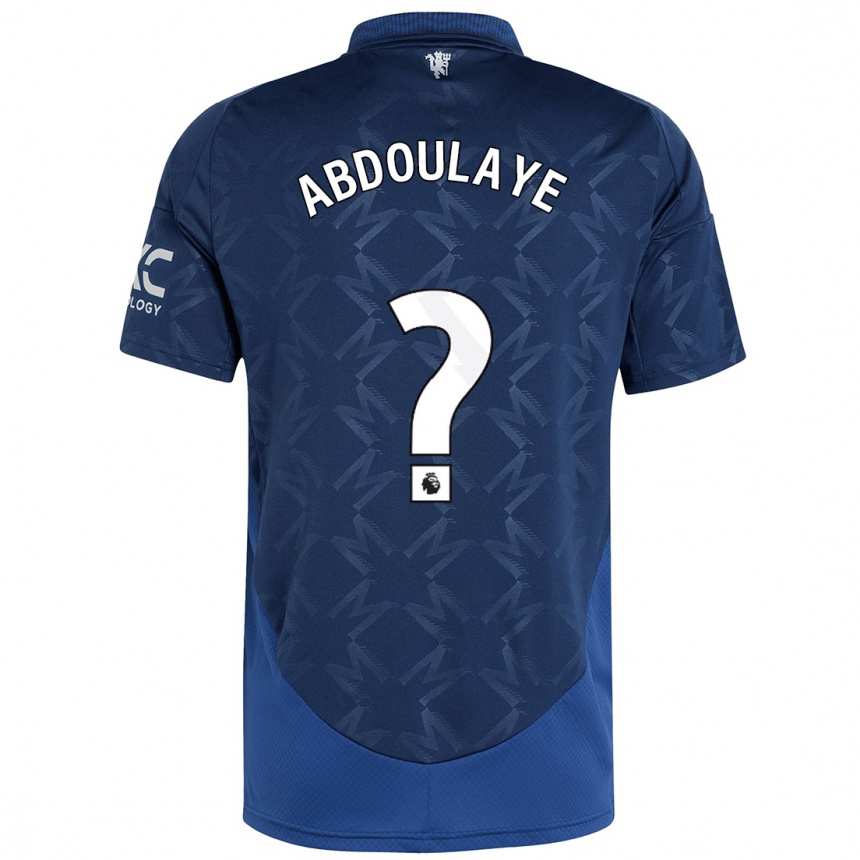 Kids Football Douka Abdoulaye #0 Indigo Away Jersey 2024/25 T-Shirt Nz