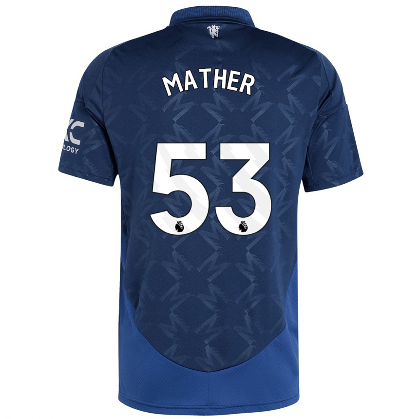 Kids Football Sam Mather #53 Indigo Away Jersey 2024/25 T-Shirt Nz