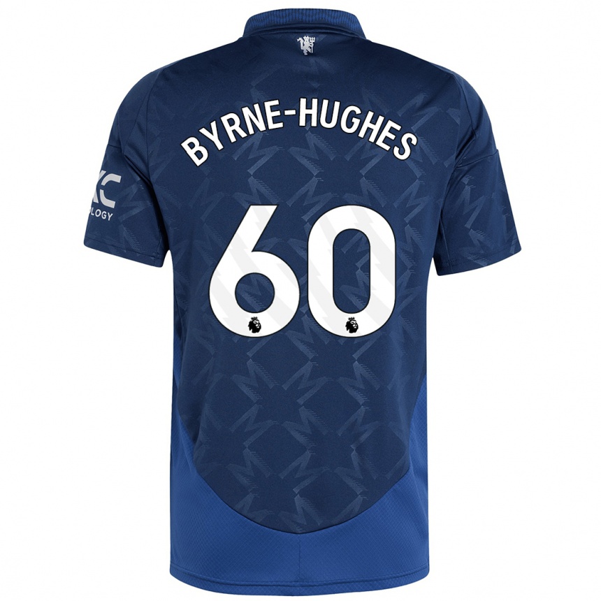 Kids Football Cameron Byrne-Hughes #60 Indigo Away Jersey 2024/25 T-Shirt Nz