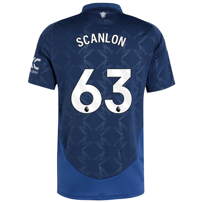 Kids Football James Scanlon #63 Indigo Away Jersey 2024/25 T-Shirt Nz