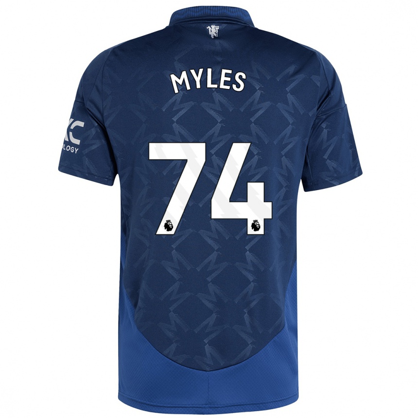 Kids Football Tom Myles #74 Indigo Away Jersey 2024/25 T-Shirt Nz