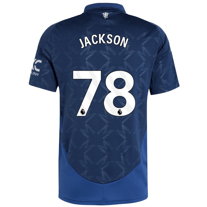 Kids Football Louis Jackson #78 Indigo Away Jersey 2024/25 T-Shirt Nz