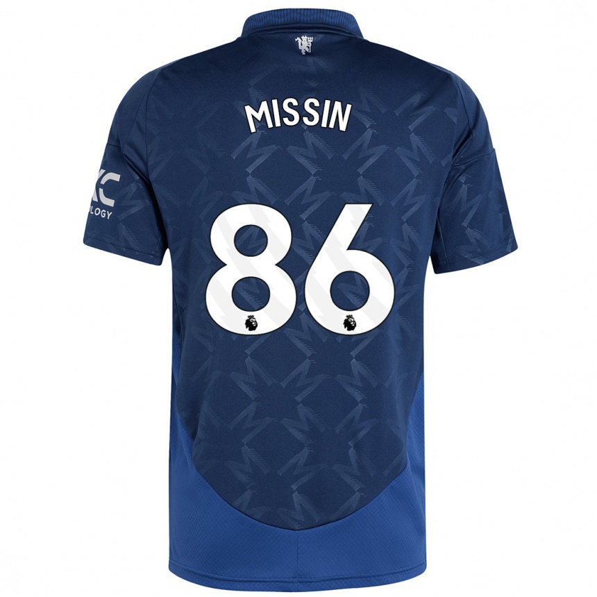 Kids Football Ashton Missin #86 Indigo Away Jersey 2024/25 T-Shirt Nz