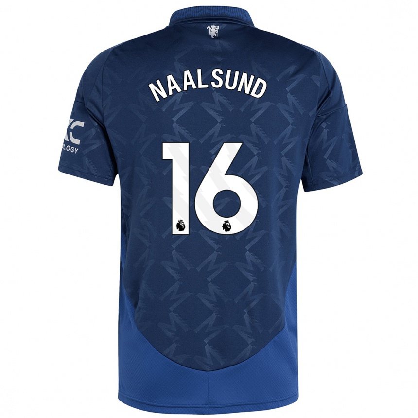 Kids Football Lisa Naalsund #16 Indigo Away Jersey 2024/25 T-Shirt Nz