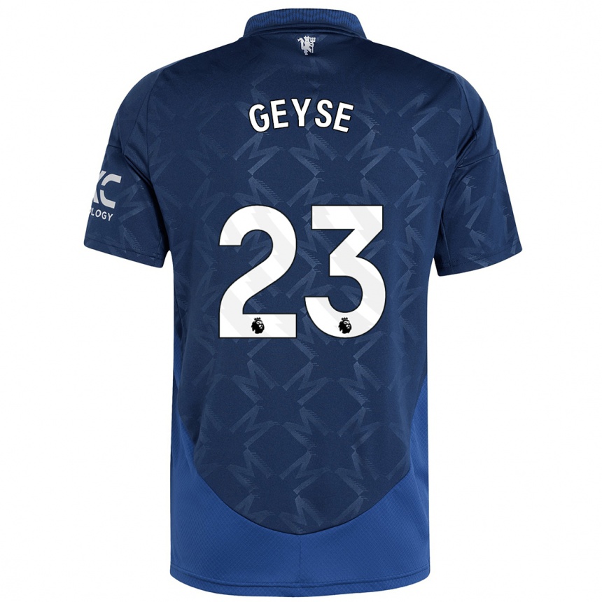 Kids Football Geyse #23 Indigo Away Jersey 2024/25 T-Shirt Nz