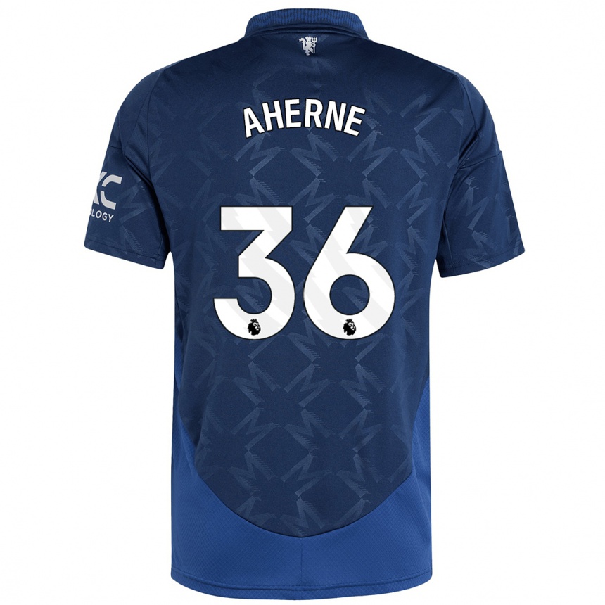 Kids Football Alyssa Aherne #36 Indigo Away Jersey 2024/25 T-Shirt Nz